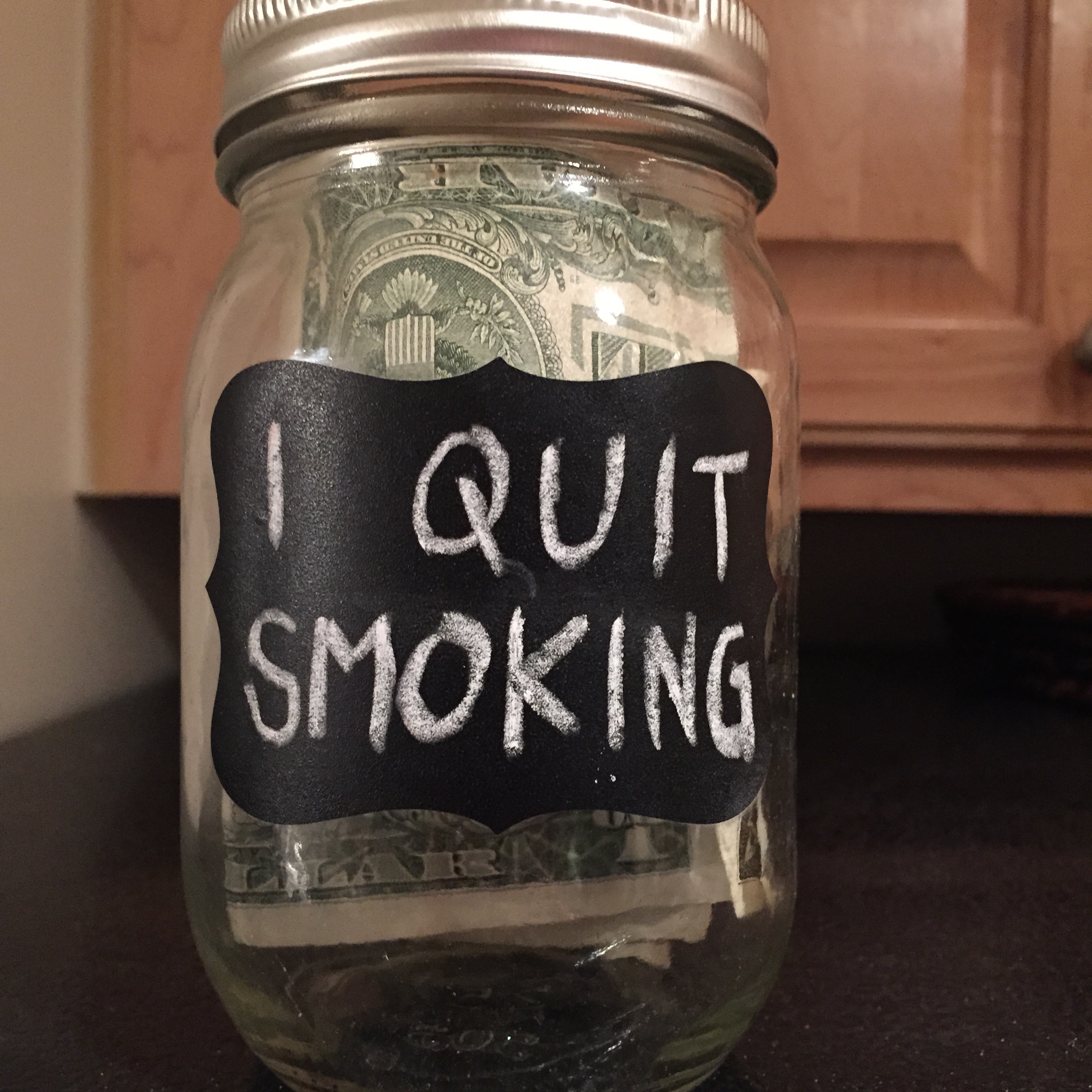 I Quit Smoking Money Jar