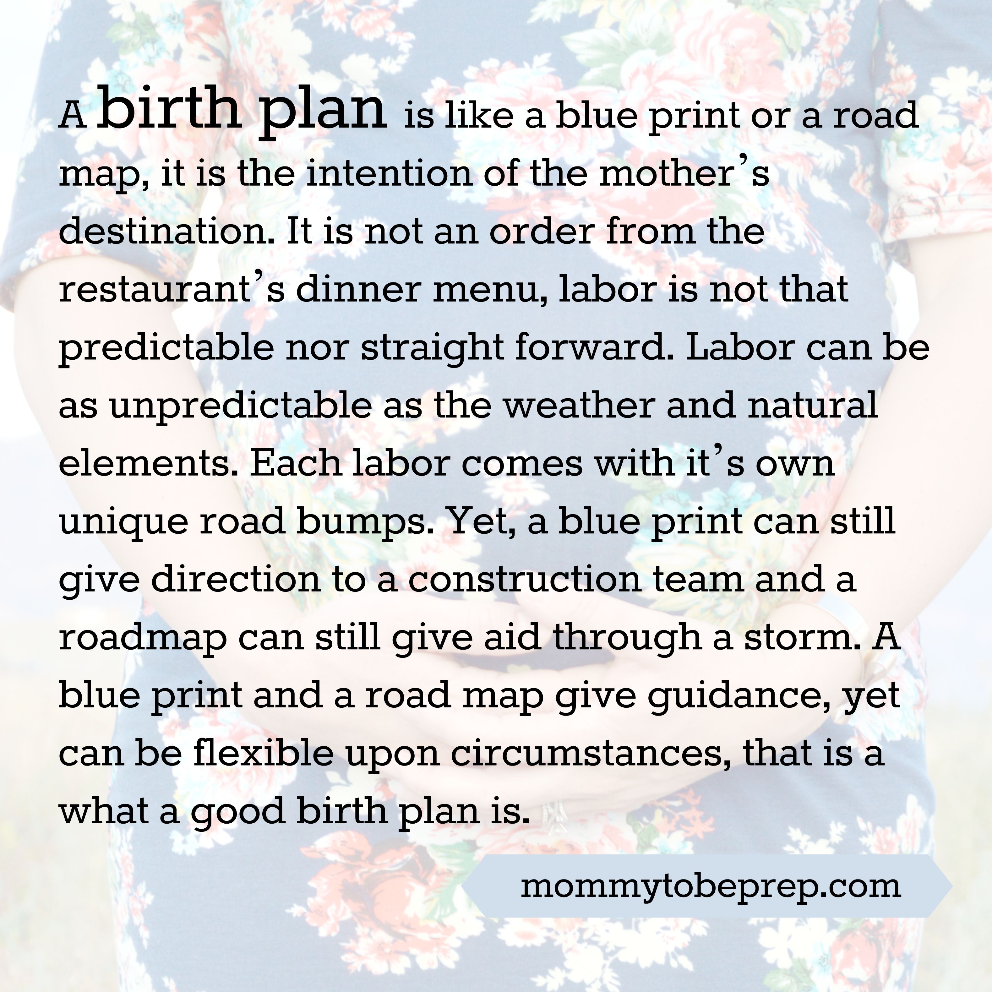 What is a good birth plan